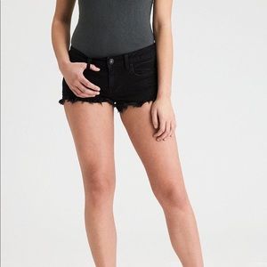 Black low rise american eagle shorts!